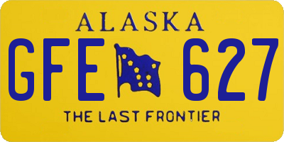 AK license plate GFE627