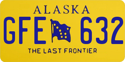 AK license plate GFE632