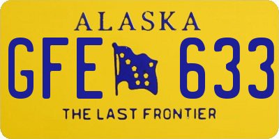 AK license plate GFE633