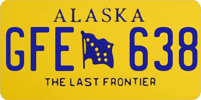 AK license plate GFE638