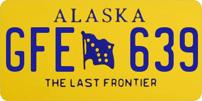AK license plate GFE639