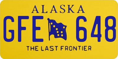 AK license plate GFE648