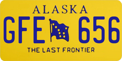 AK license plate GFE656
