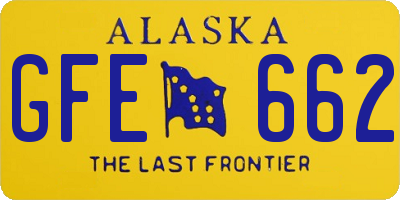 AK license plate GFE662