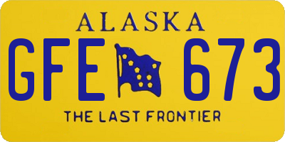 AK license plate GFE673