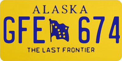 AK license plate GFE674