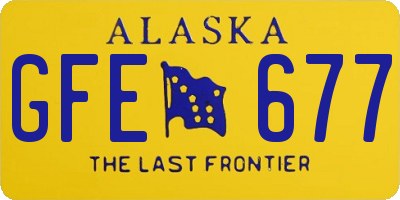 AK license plate GFE677