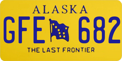 AK license plate GFE682