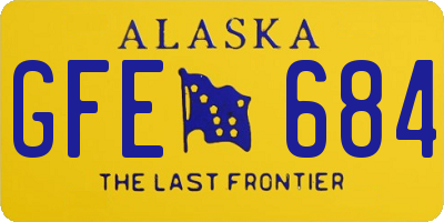 AK license plate GFE684