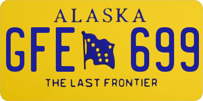 AK license plate GFE699