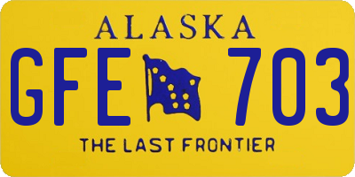 AK license plate GFE703