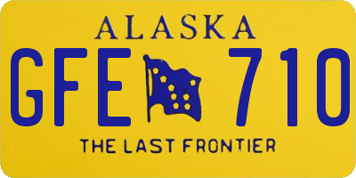 AK license plate GFE710