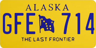 AK license plate GFE714