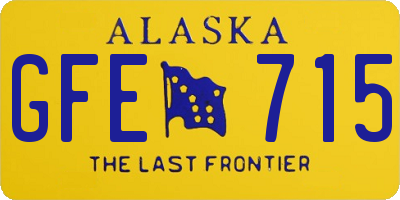 AK license plate GFE715