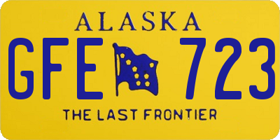 AK license plate GFE723