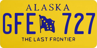 AK license plate GFE727
