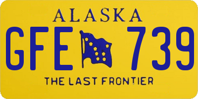 AK license plate GFE739