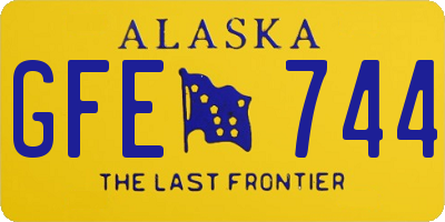 AK license plate GFE744