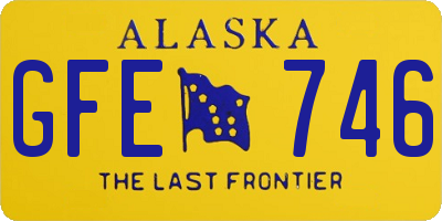 AK license plate GFE746