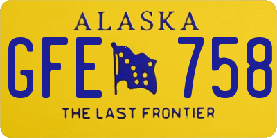AK license plate GFE758