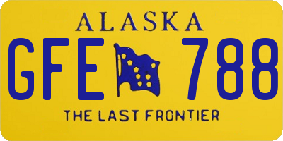 AK license plate GFE788