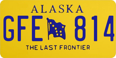 AK license plate GFE814