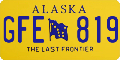 AK license plate GFE819