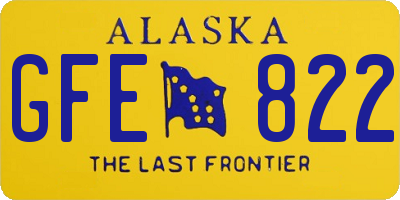 AK license plate GFE822