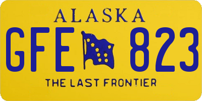 AK license plate GFE823