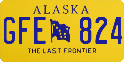 AK license plate GFE824