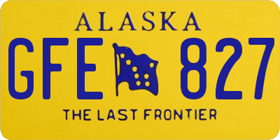 AK license plate GFE827