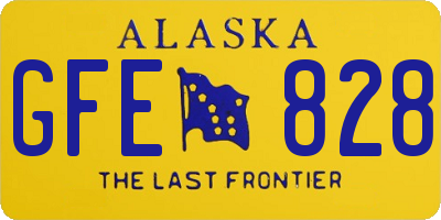 AK license plate GFE828