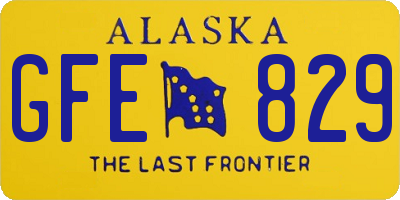 AK license plate GFE829