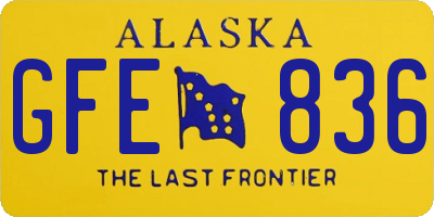 AK license plate GFE836