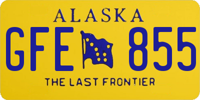 AK license plate GFE855