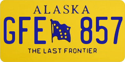 AK license plate GFE857