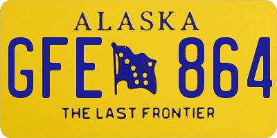 AK license plate GFE864