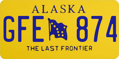 AK license plate GFE874