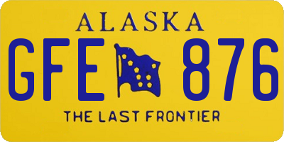 AK license plate GFE876