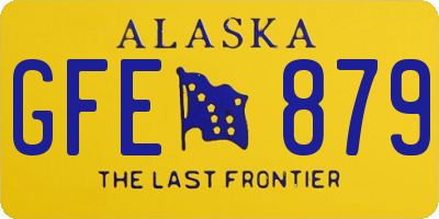 AK license plate GFE879