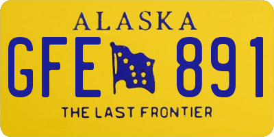 AK license plate GFE891
