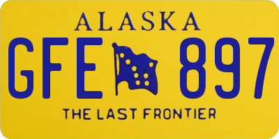 AK license plate GFE897