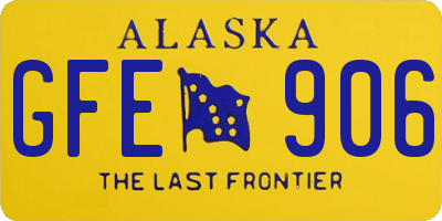 AK license plate GFE906