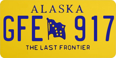 AK license plate GFE917