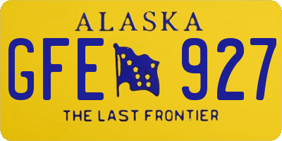 AK license plate GFE927