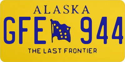 AK license plate GFE944