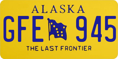 AK license plate GFE945