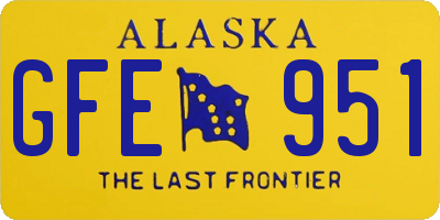 AK license plate GFE951