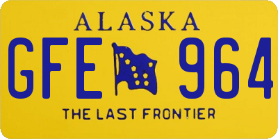 AK license plate GFE964