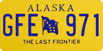 AK license plate GFE971
